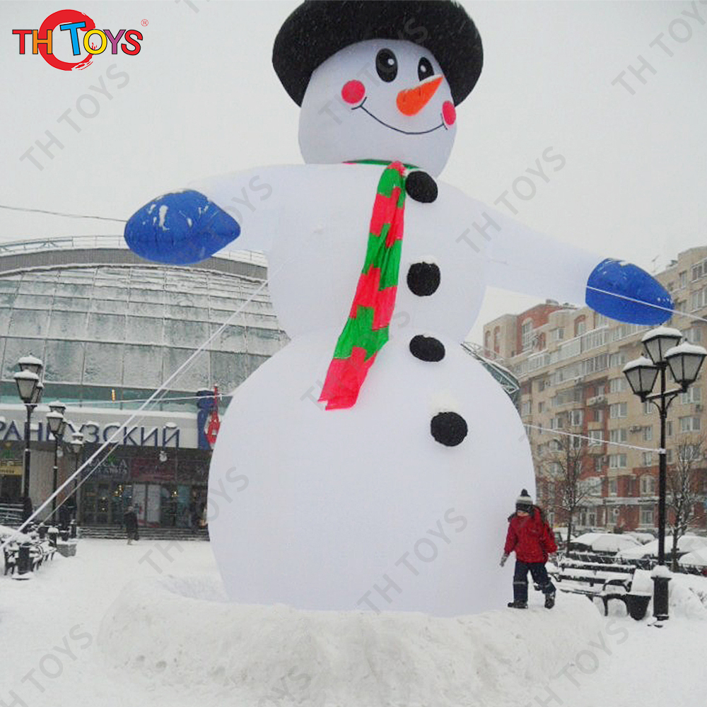 20FT Christmas Inflatables Outdoor Decorations Giant Inflatable Snowman Holding Gift for Yard Lawn Decorations
