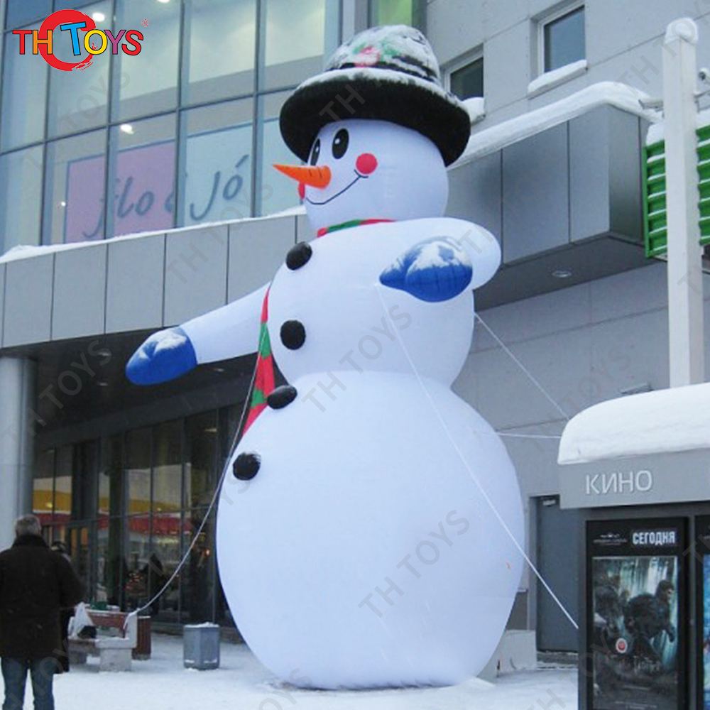 20FT Christmas Inflatables Outdoor Decorations Giant Inflatable Snowman Holding Gift for Yard Lawn Decorations