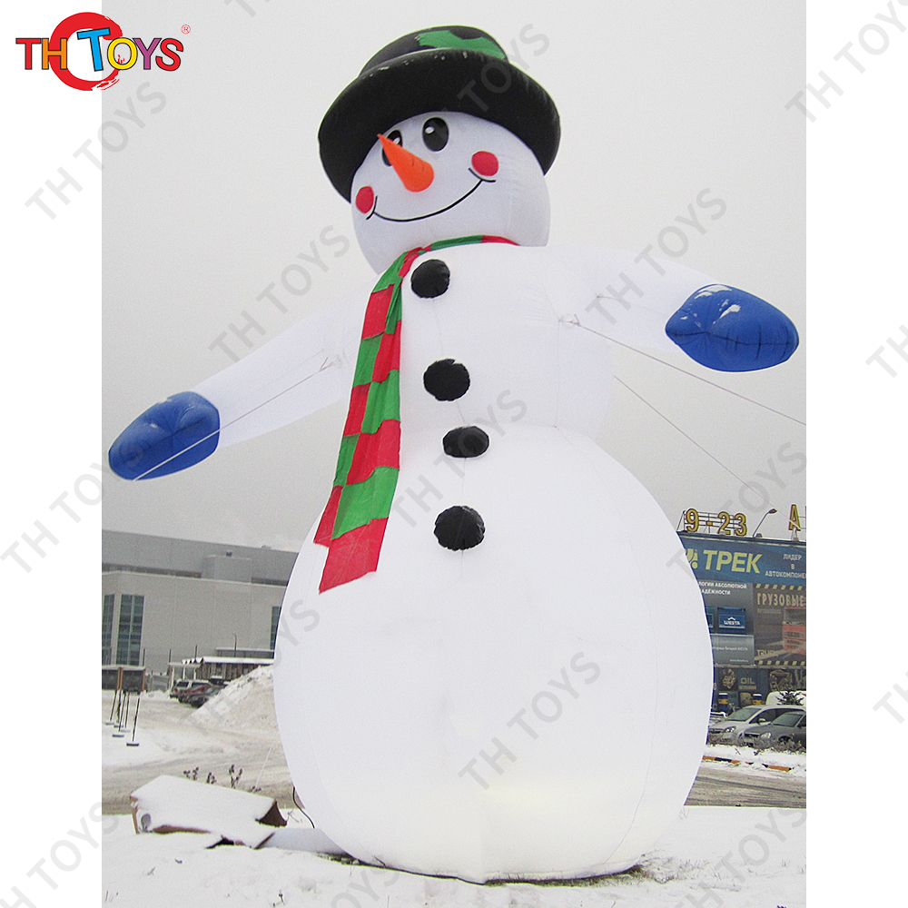 20FT Christmas Inflatables Outdoor Decorations Giant Inflatable Snowman Holding Gift for Yard Lawn Decorations