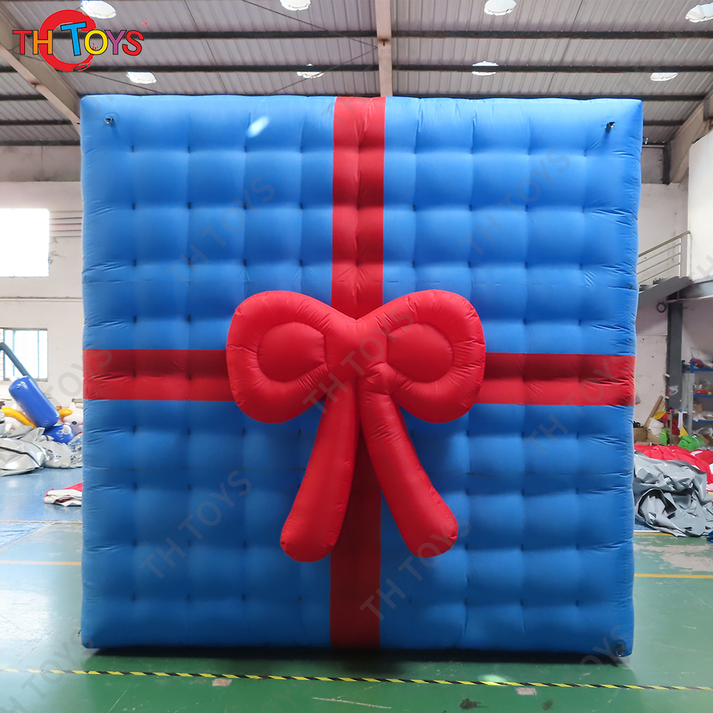 free door shipping! 2m or 3m or 4m Xmas decoration Inflatable Christmas Giant gift box