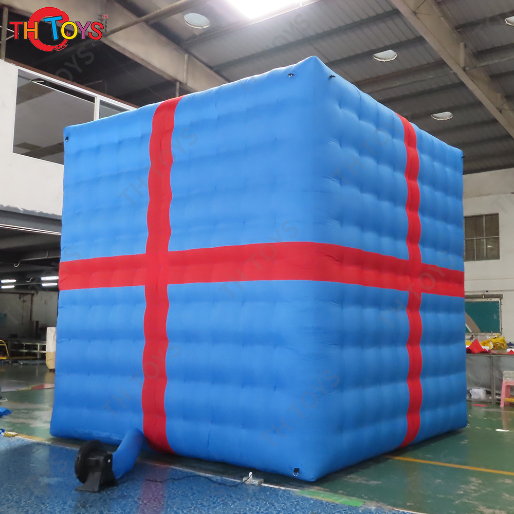 free door shipping! 2m or 3m or 4m Xmas decoration Inflatable Christmas Giant gift box