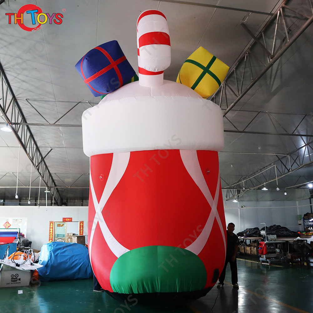 4M/6m/8m High Giant Inflatable Gift Boots For Advertising/Giant Inflatable Santa Shoes Decoration,free air ship to door