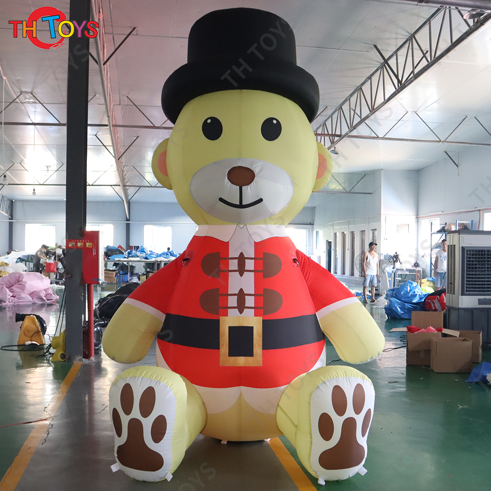 Free shipping to door,Inflatable Bear for Christmas holiday, 3m 10ft big inflatable Christmas bear balloon for sale