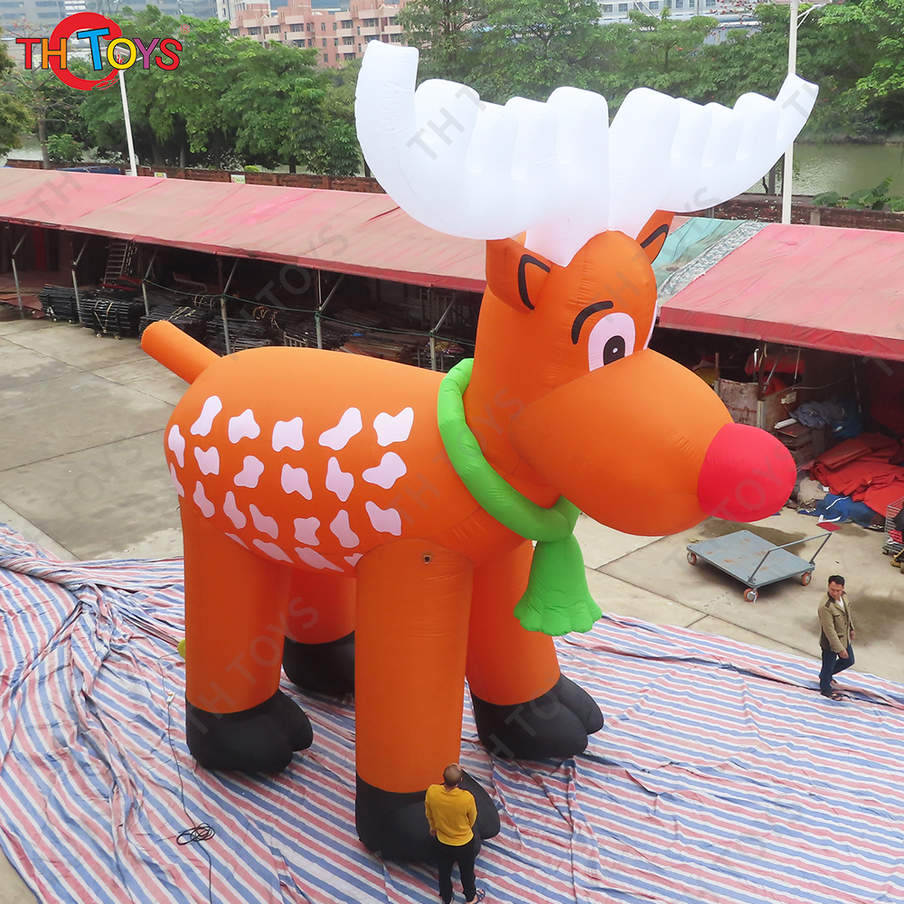 Free Air Shipping 8m Lighting Outdoors Christmas Inflatable Reindeer C