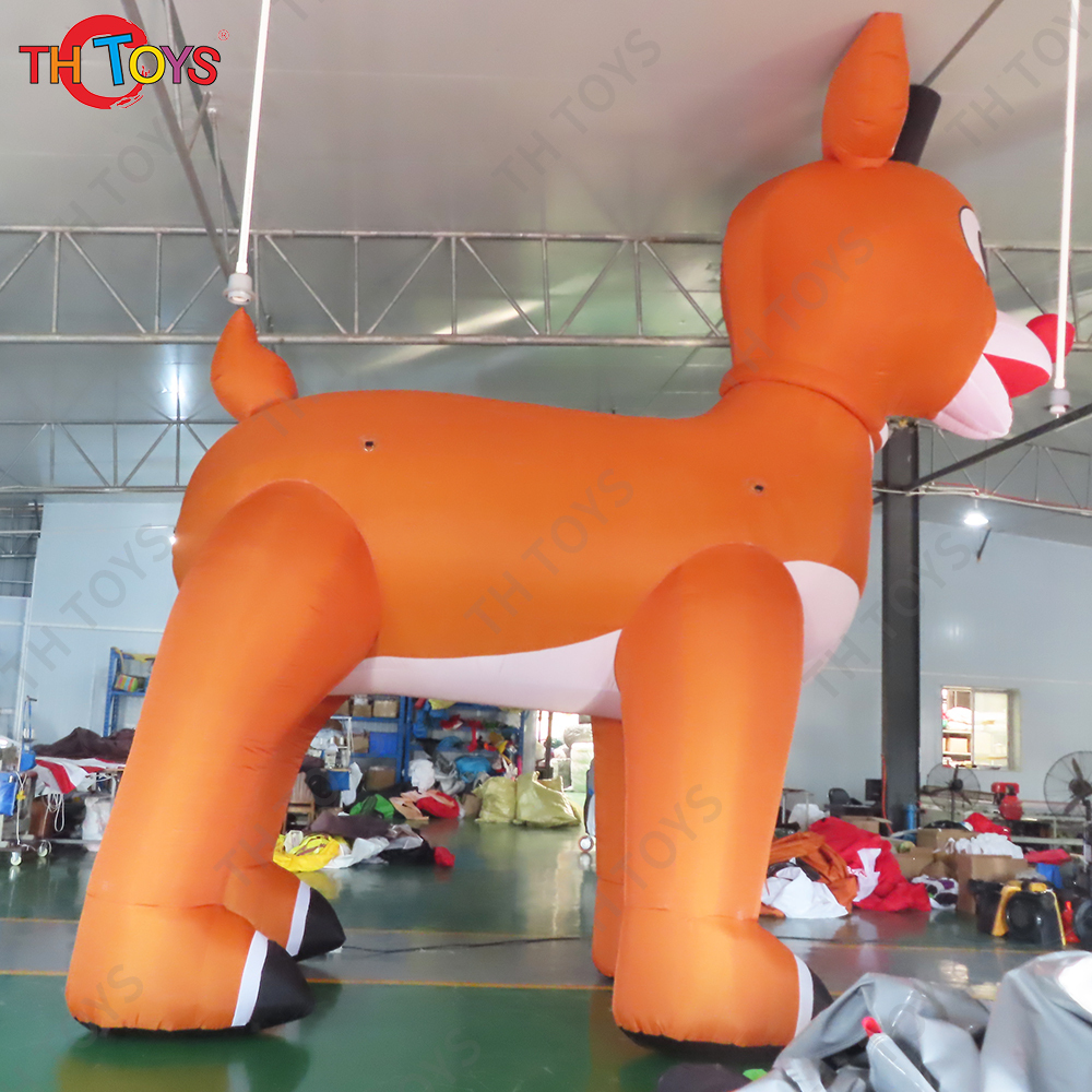 6mH Red-Nosed giant oxford Christmas inflatable Reindeer Rudolph animal model for outdoor event decoration