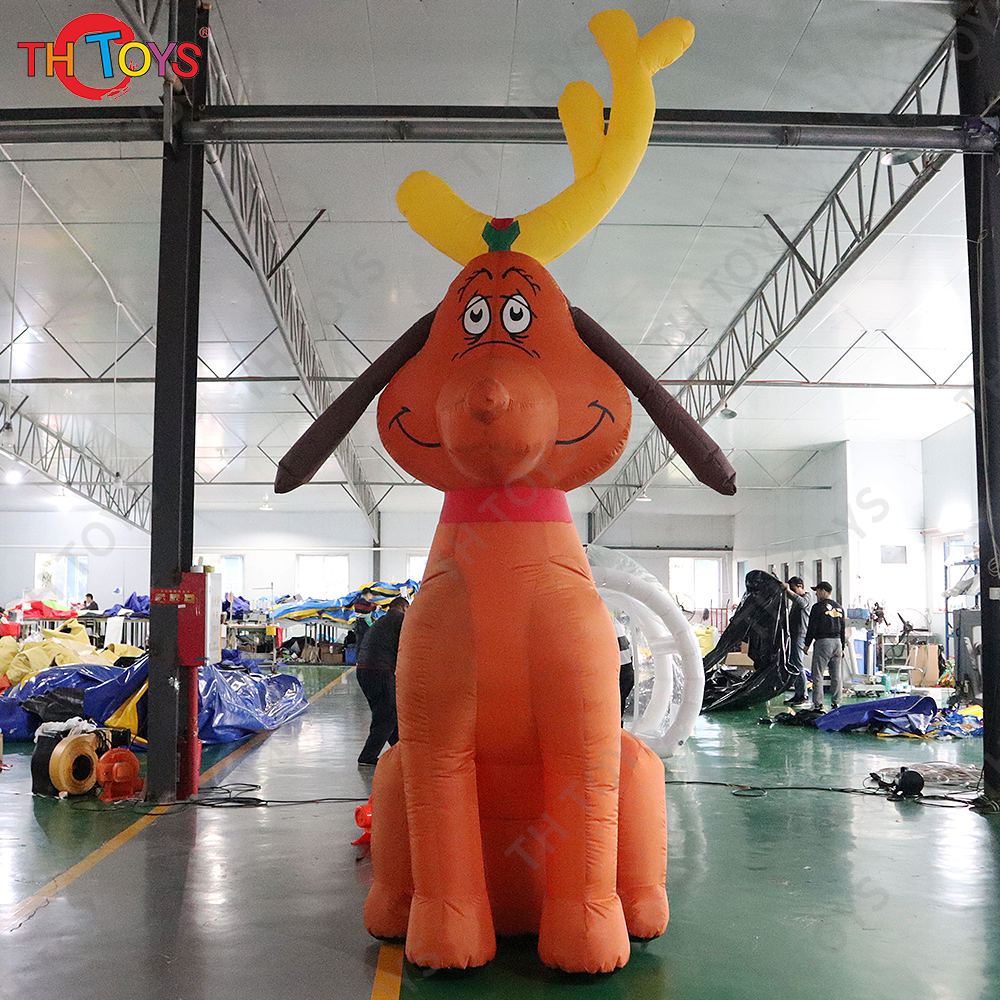 Free Shipping 26ft High Inflatables Santa Deer Advertising Giant Blow Up Reindeer Cartoon Christmas Outdoor Decoration
