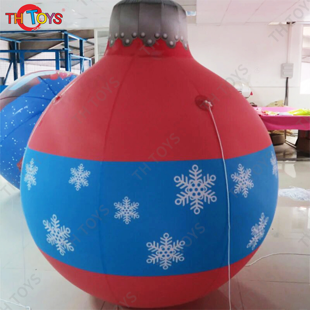 1.5m 5ft Giant Inflatable Christmas Decoration Ball Ornaments Inflatable Merry Christmas Hanging up Balloon,Free Air Ship