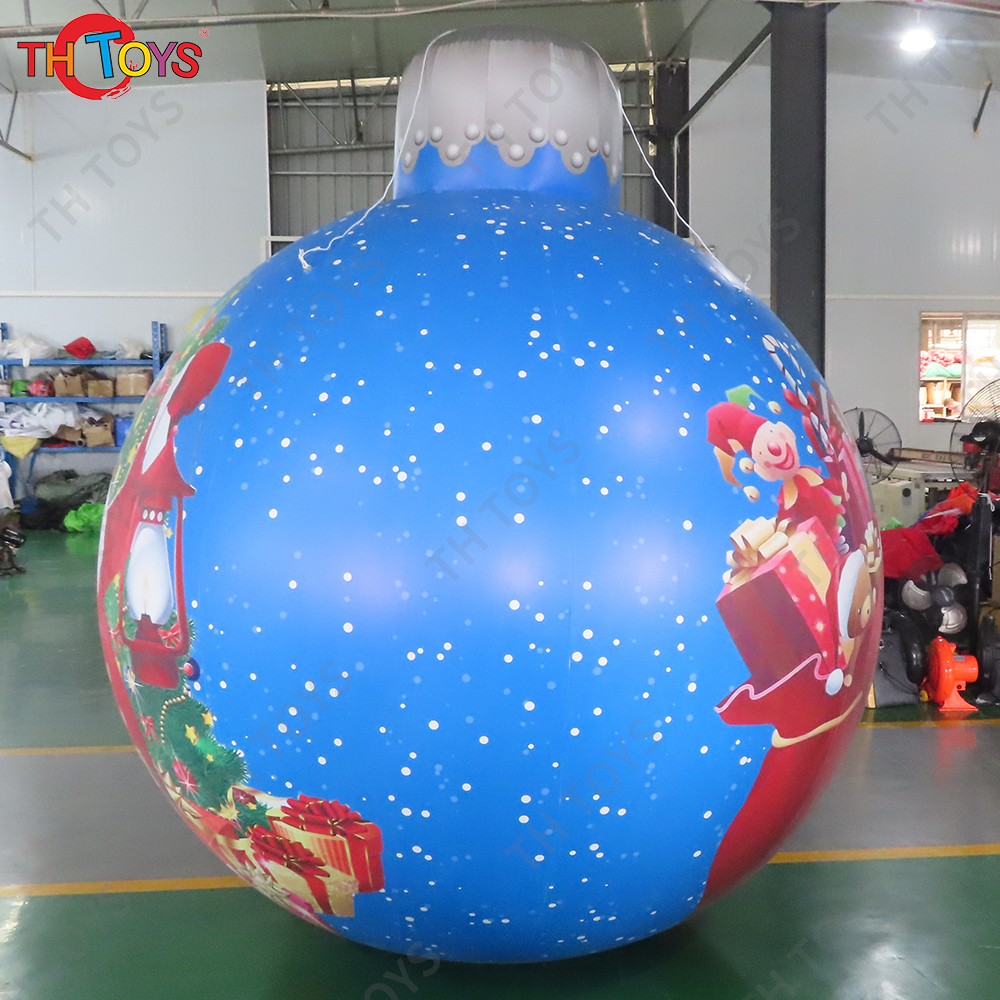 Free Door Shipping 2m Giant Inflatable Santa Claus Air Balloon Xmas Bells Model for Outdoor Decoration