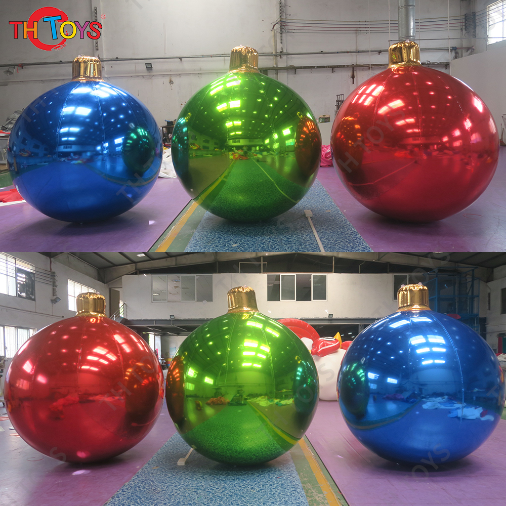 Outdoor / Indoor Party Event Decoration Gold Mirror Hollow Ball Large Size Inflatable Disco Mirror Balls