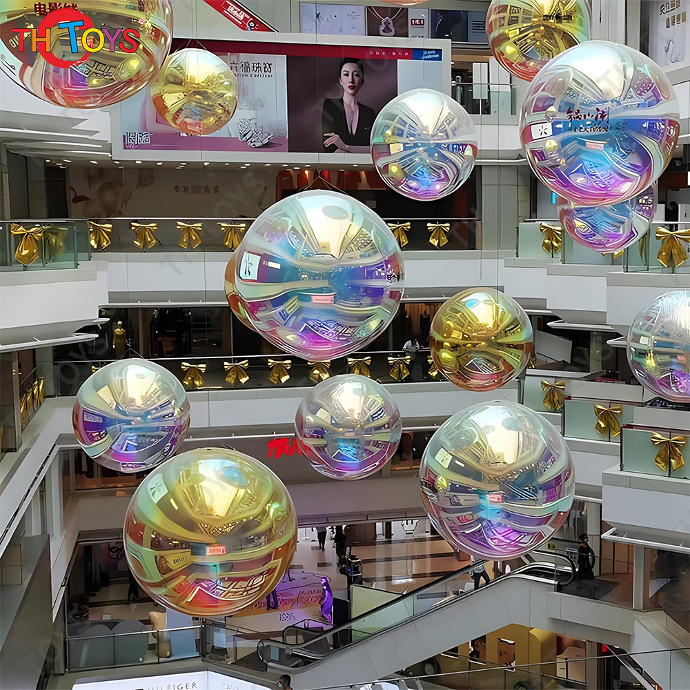 Heat Welding Giant Inflatable Mirror Sphere Balloon Events Wedding Decoration PVC Big Shiny Metallic Mirror Inflatable Balls