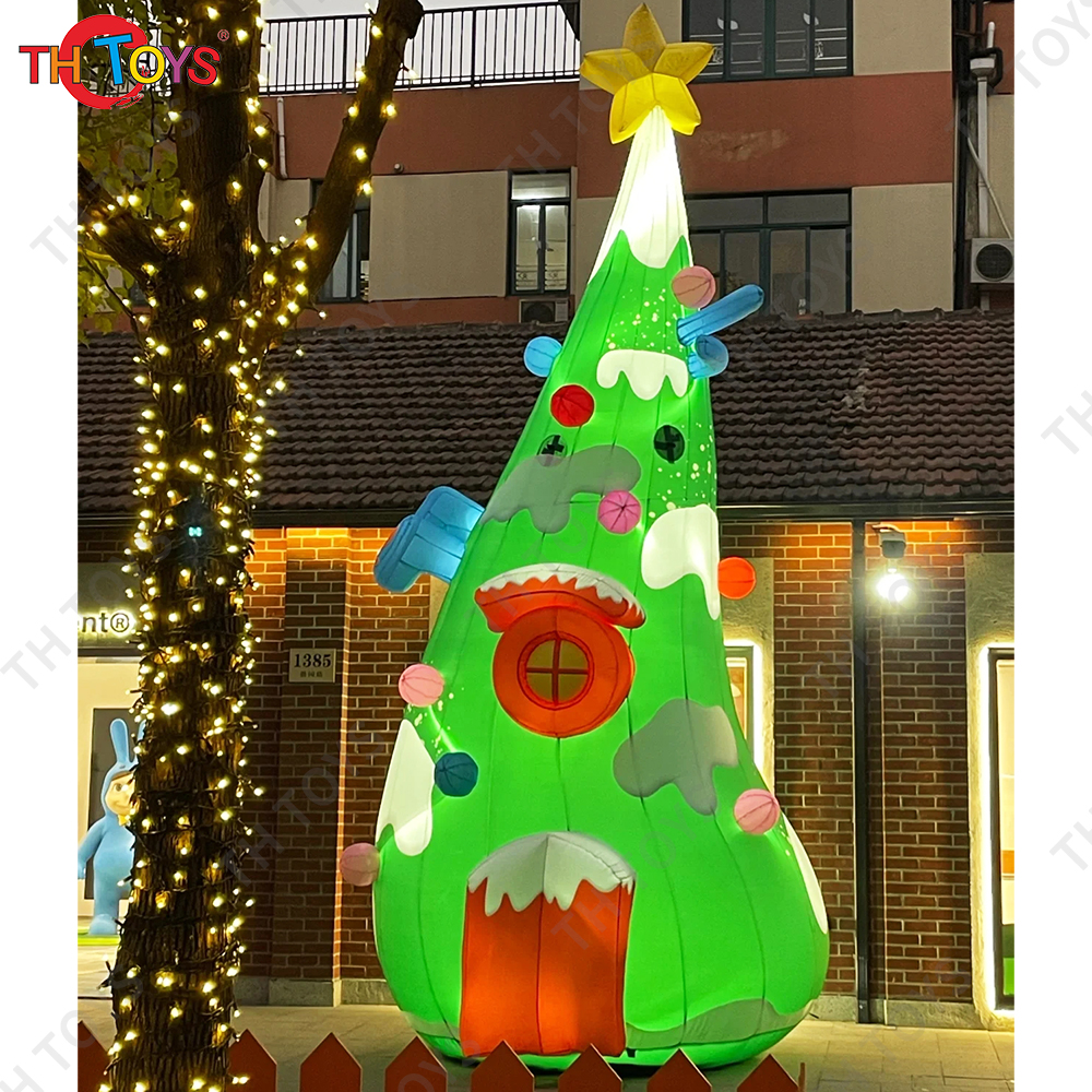Free Air Shipping Outdoor Giant Christmas Inflatables Tree Outdoor Decorations With Led Light
