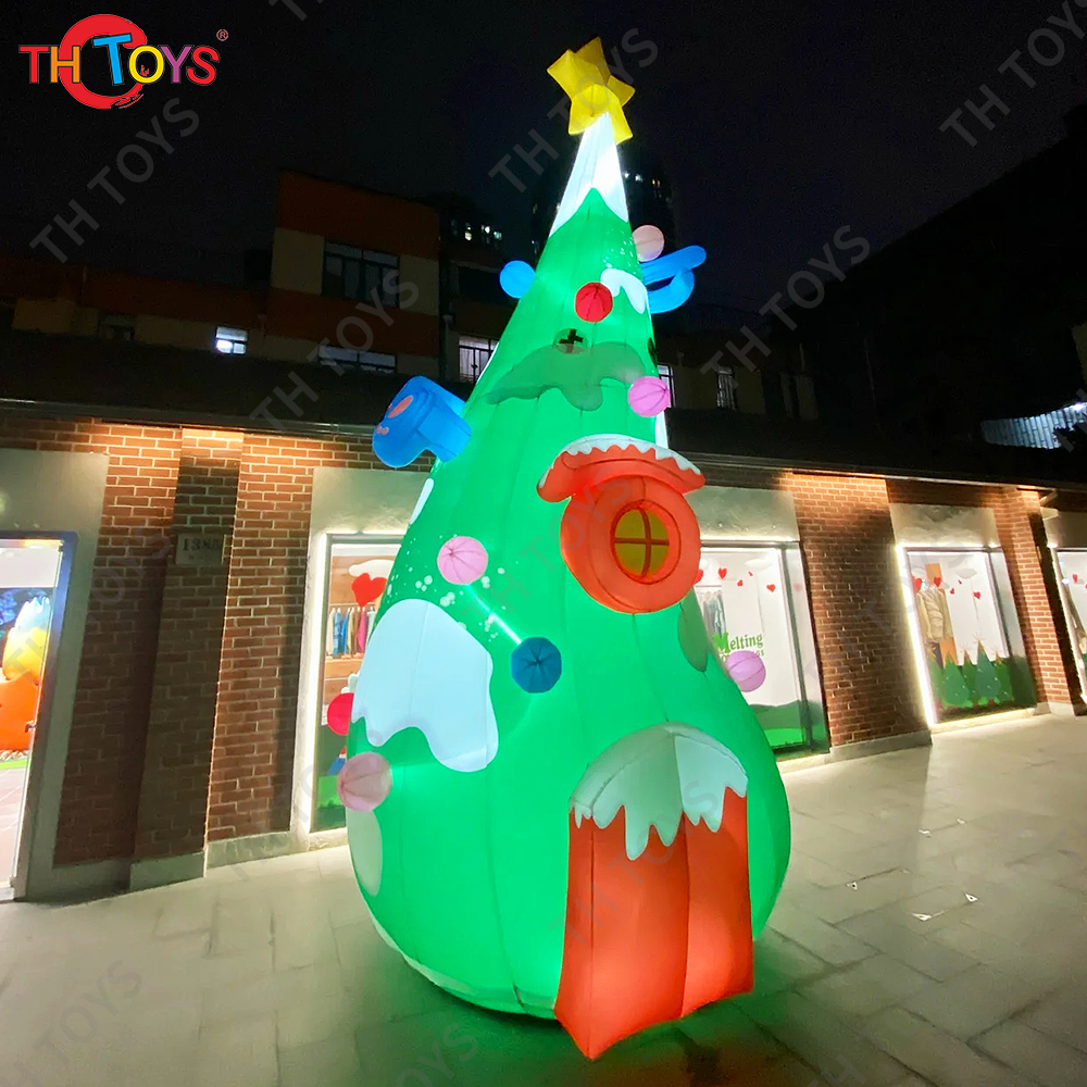 Free Air Shipping Outdoor Giant Christmas Inflatables Tree Outdoor Decorations With Led Light