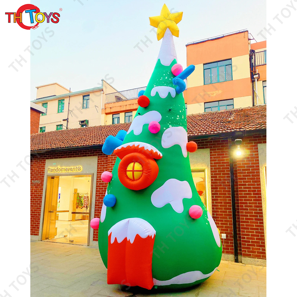 Free Air Shipping Outdoor Giant Christmas Inflatables Tree Outdoor Decorations With Led Light