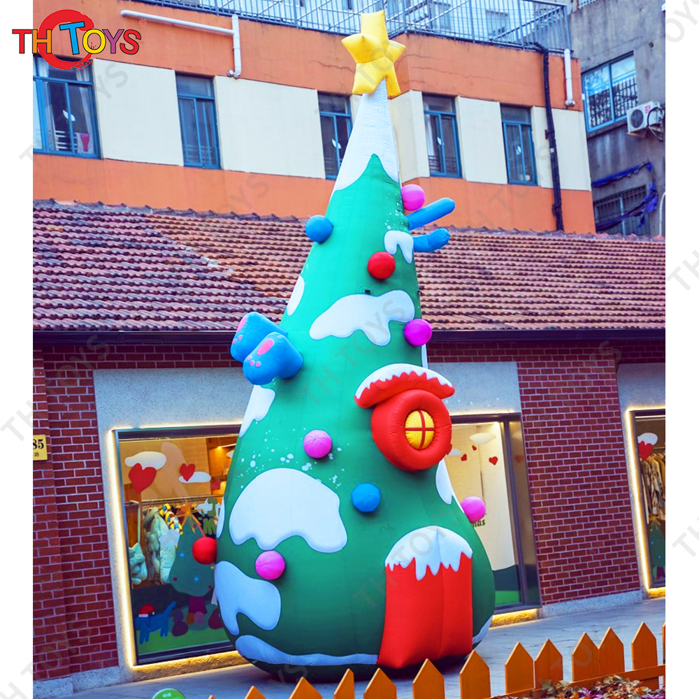 Free Air Shipping Outdoor Giant Christmas Inflatables Tree Outdoor Decorations With Led Light