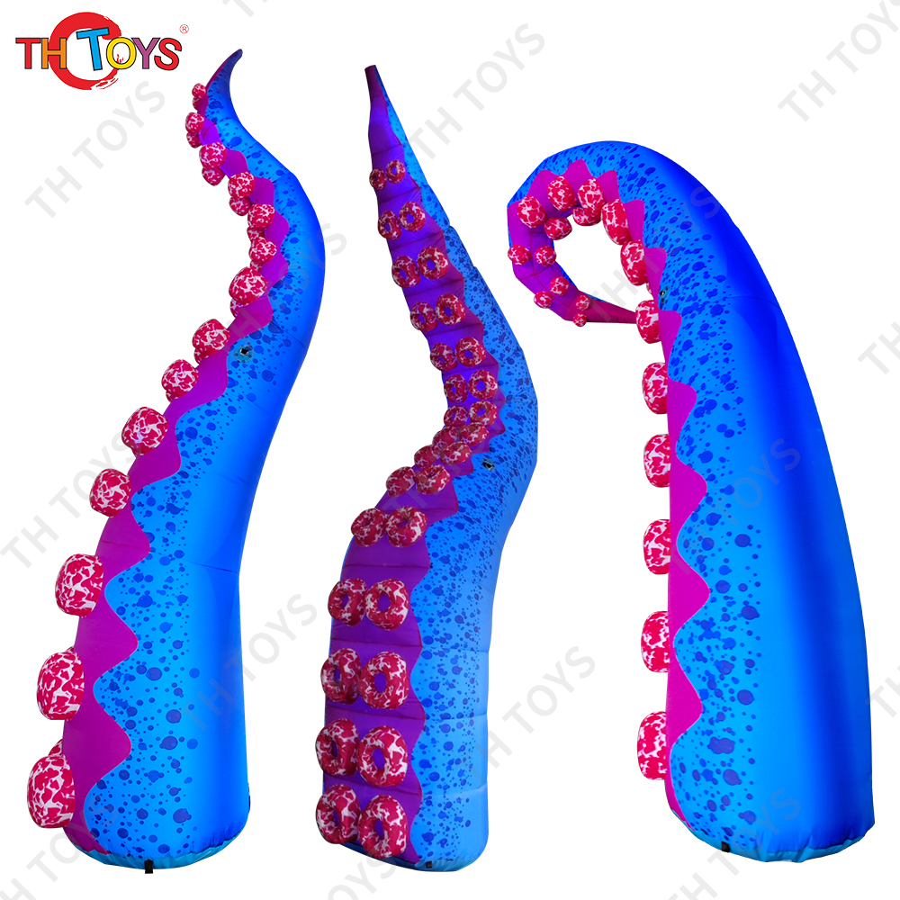 Free Ship Lighting Inflatable Octopus Tentacles Animal Legs Replica Model for Building Decoration