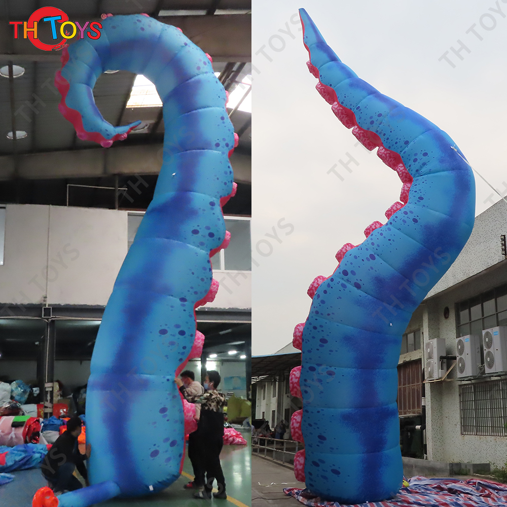 Free Ship Lighting Inflatable Octopus Tentacles Animal Legs Replica Model for Building Decoration