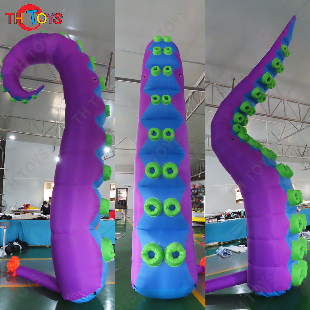Free Ship Lighting Inflatable Octopus Tentacles Animal Legs Replica Model for Building Decoration
