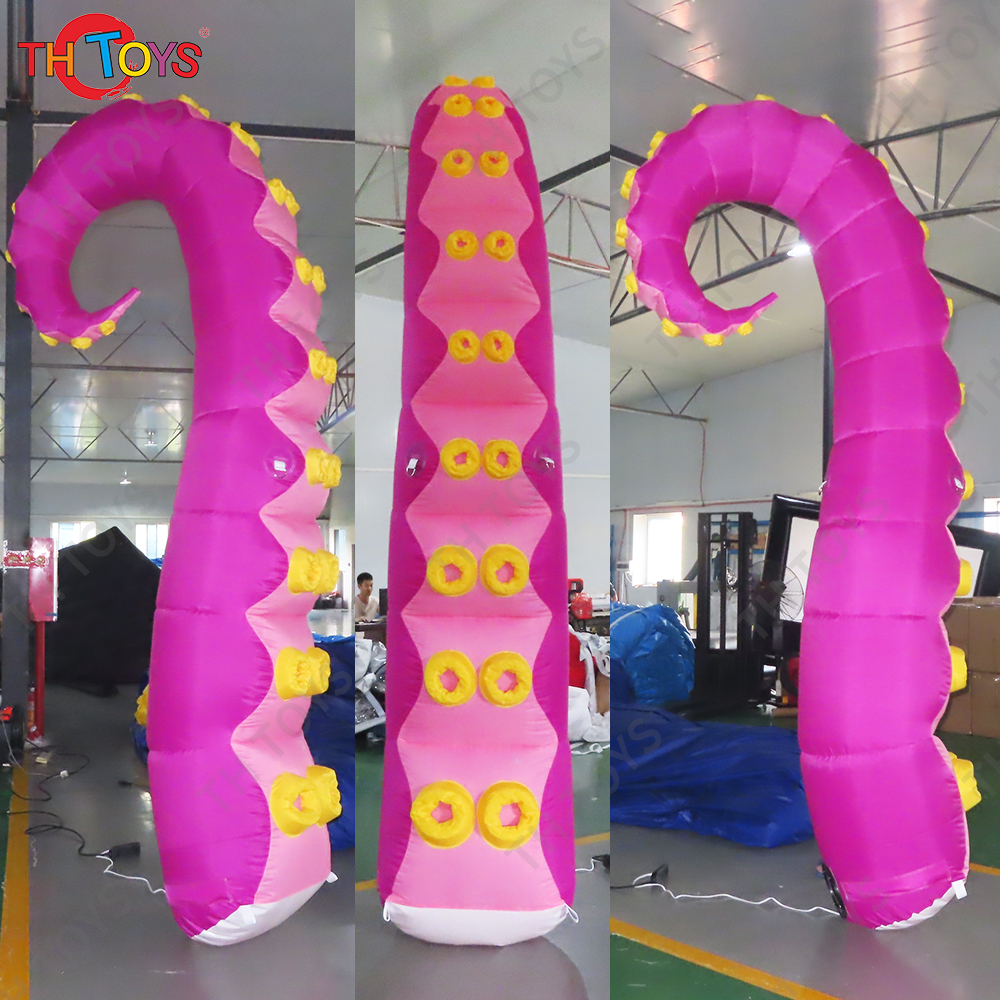Free Ship Lighting Inflatable Octopus Tentacles Animal Legs Replica Model for Building Decoration