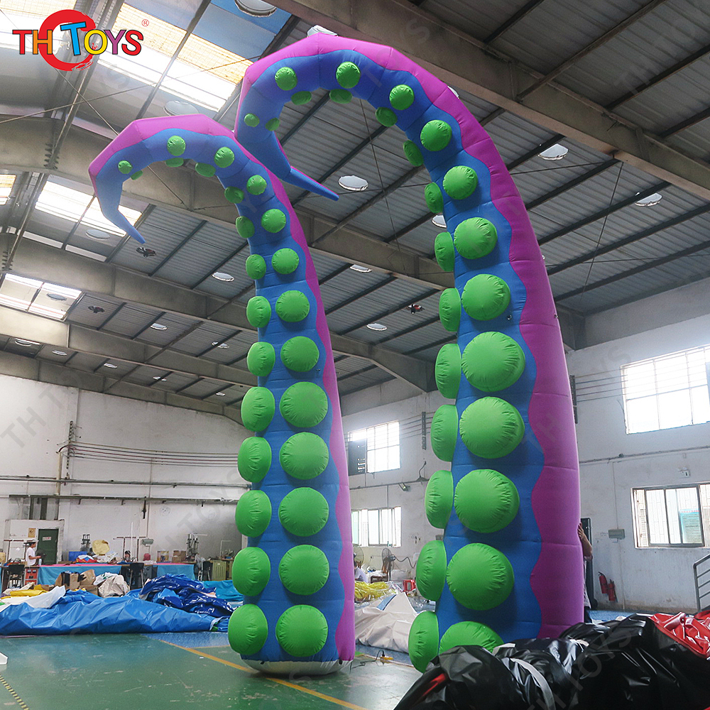 6 Meters High giant Inflatable Octopus Tentacle For Building Decoration