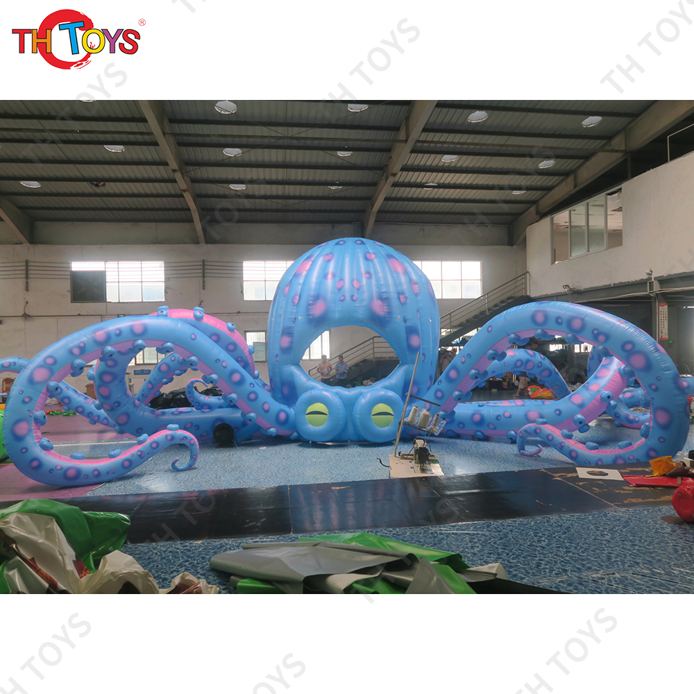 free air shipping to door,15m wide Customized giant inflatable led lights octopus tentacle jellyfish sea animal for sale