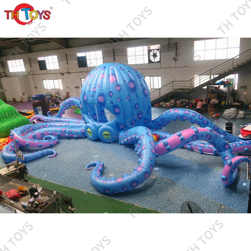 free air shipping to door,15m wide Customized giant inflatable led lights octopus tentacle jellyfish sea animal for sale
