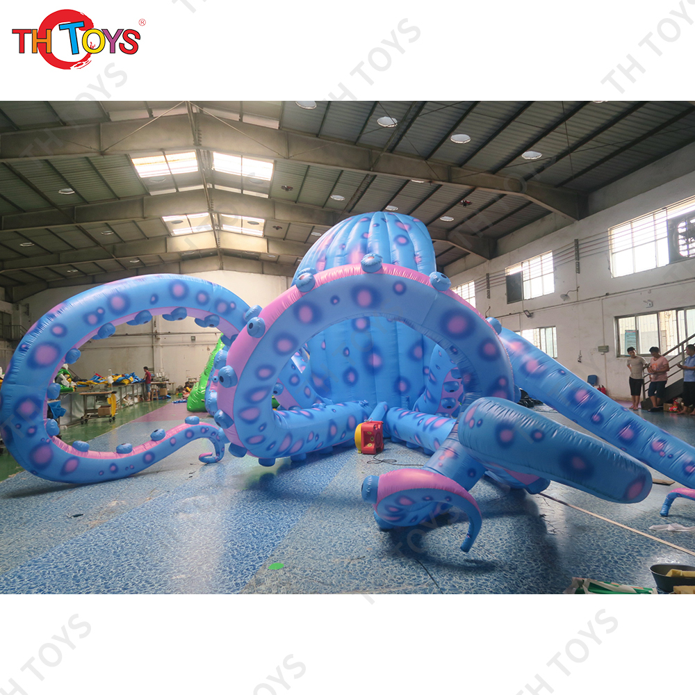 free air shipping to door,15m wide Customized giant inflatable led lights octopus tentacle jellyfish sea animal for sale