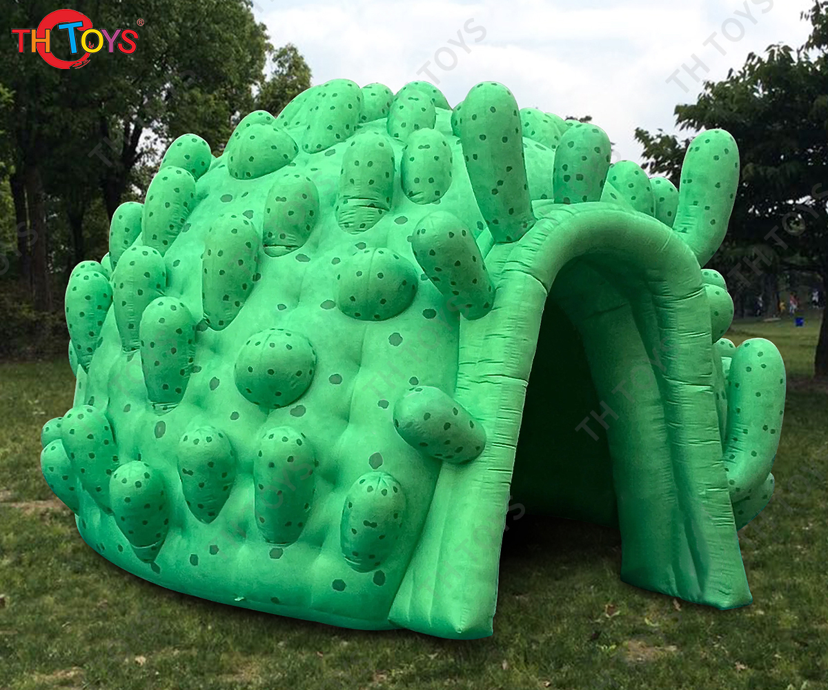 8m Green Giant Inflatable Cactus Igloo Dome Tent With Led And Blower For Outdoor Parties Or Events