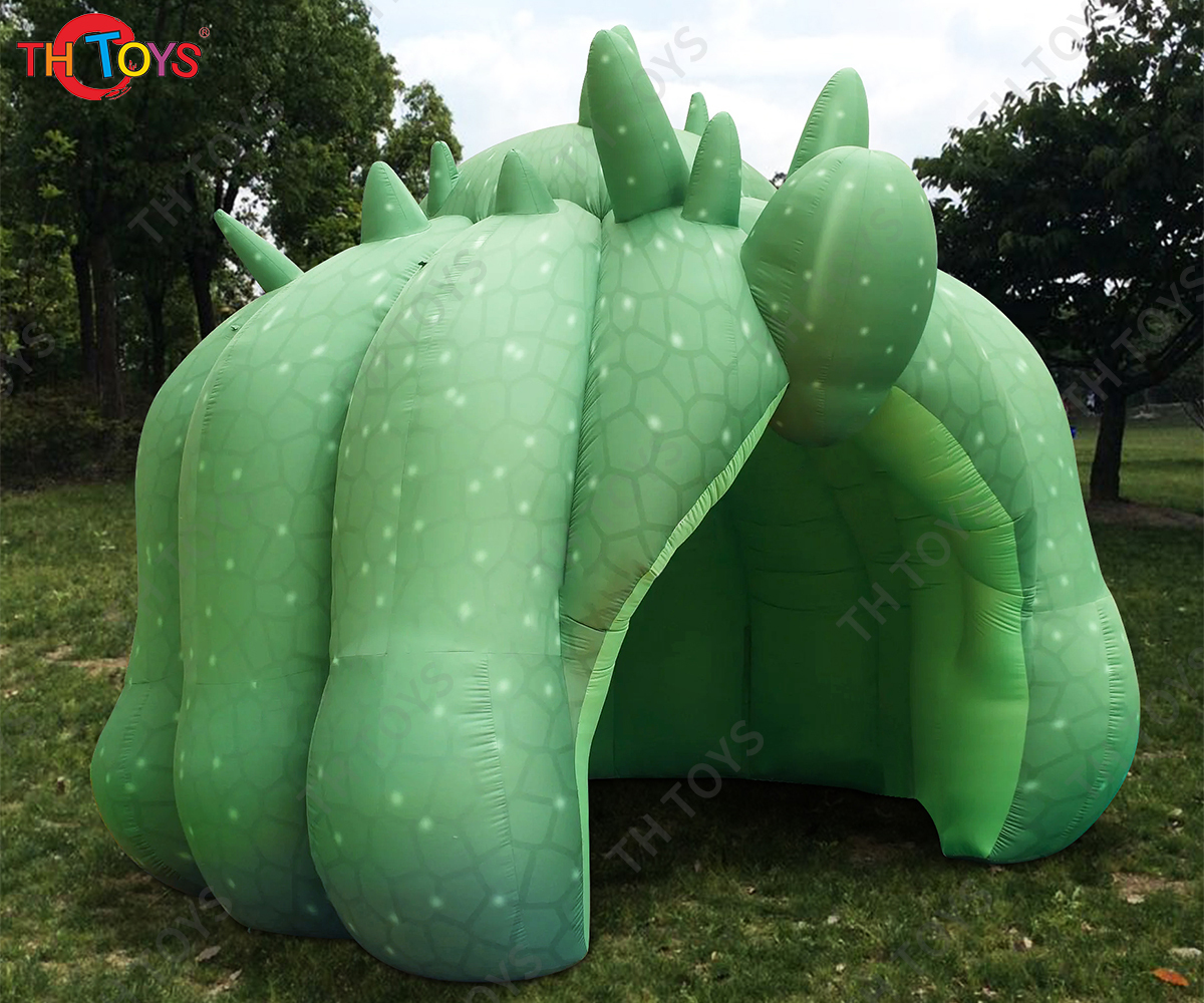 8m Green Giant Inflatable Cactus Igloo Dome Tent With Led And Blower For Outdoor Parties Or Events