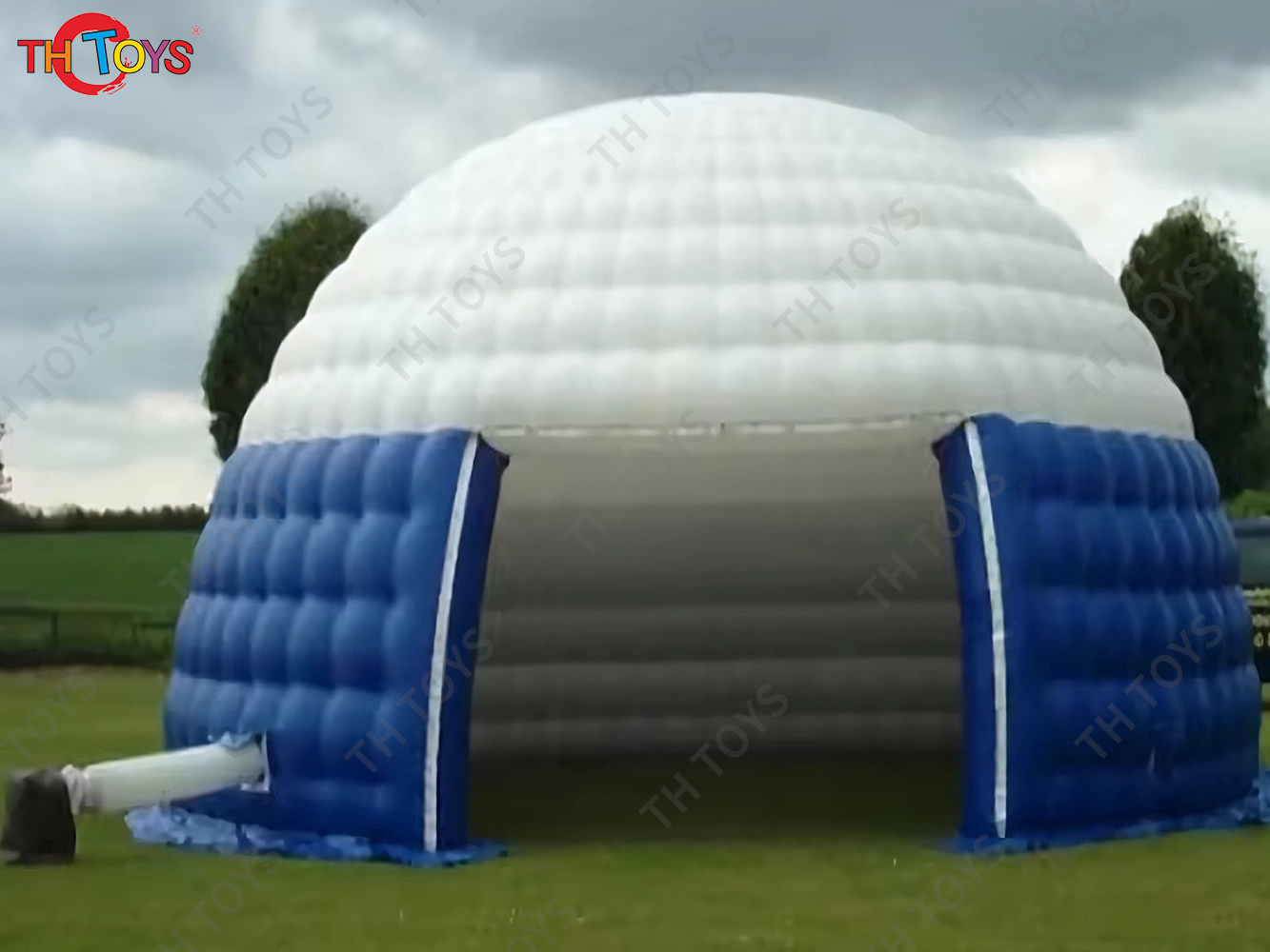 free air ship to door!blue N white color inflatable tent,giant event tents inflatable,cheap inflatable dome marquee tents