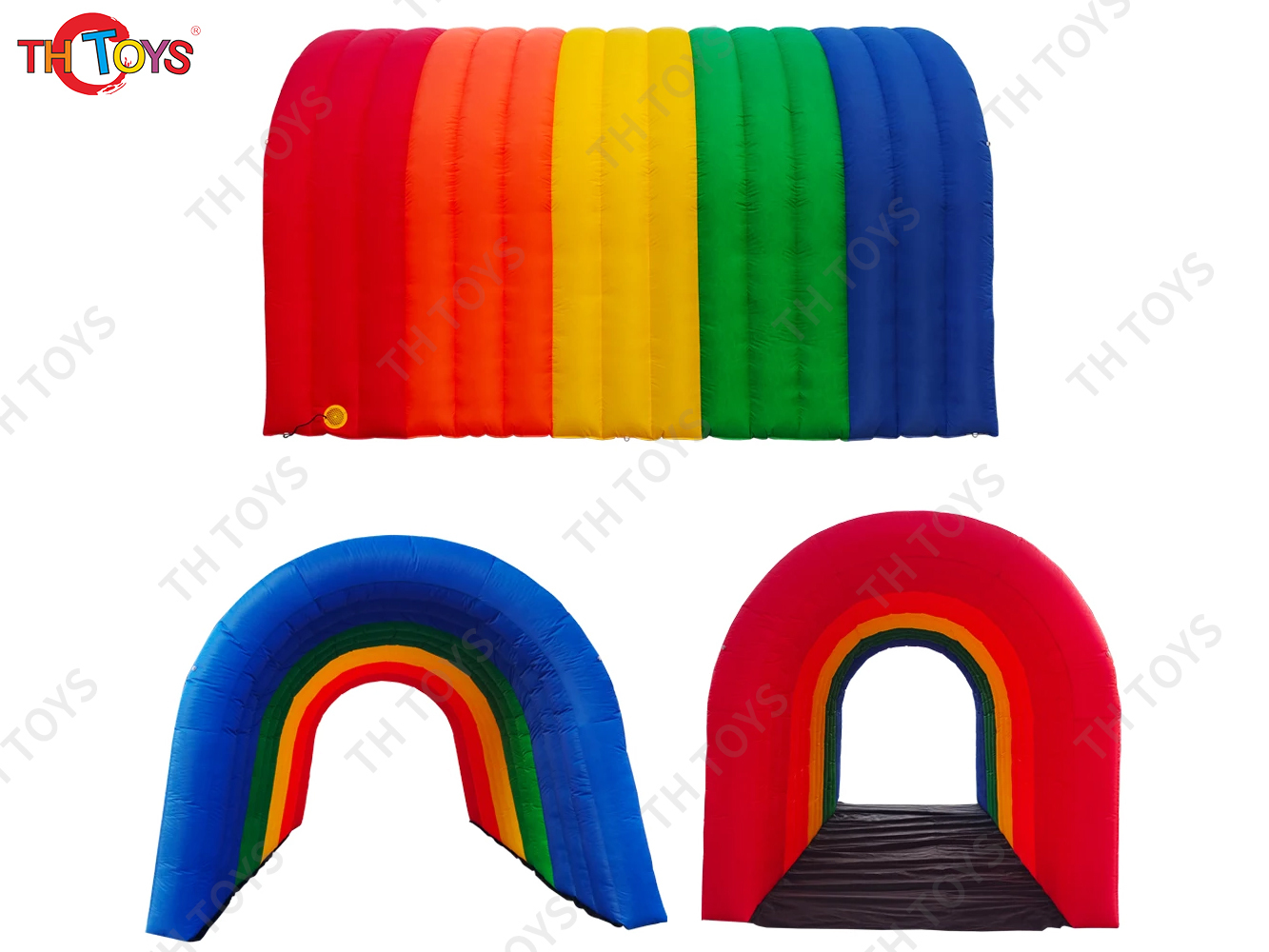 8x5m Rainbow Inflatable Tunnel Entrance Inflatable Sports Tunnel Tent with Blower for Outdoor Events