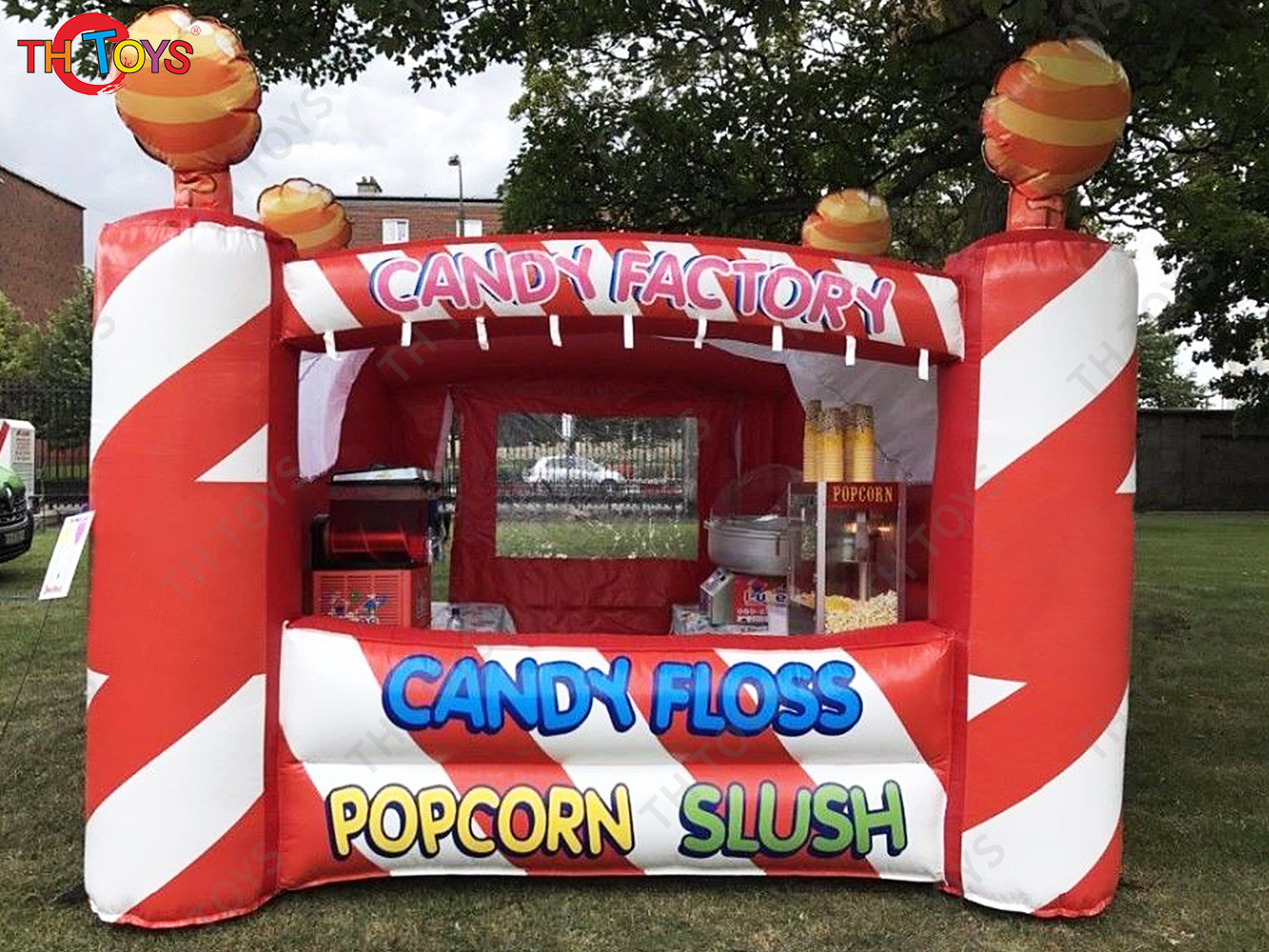 Commercial Inflatable Concession Stand Carnival Inflatable Treat Shop Food Popcorn Kettle Ice Cream Drink Bar Tent Booth