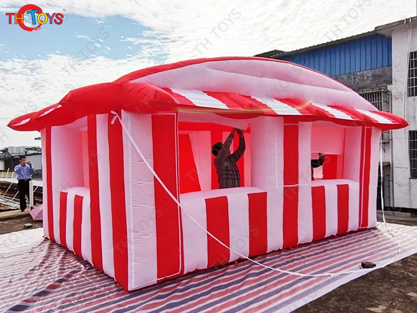 Commercial Inflatable Concession Stand Carnival Inflatable Treat Shop Food Popcorn Kettle Ice Cream Drink Bar Tent Booth