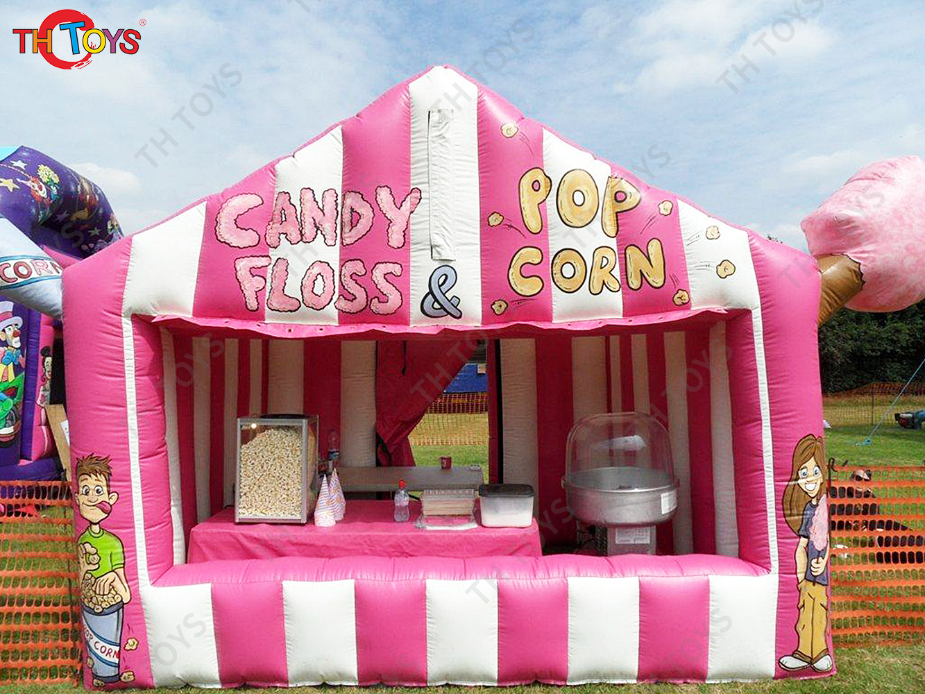 Free air shipping, 10x10ft 3x3m Inflatable Concession Stand Inflatable Booth For carnival party inflatable Popcorn Tent