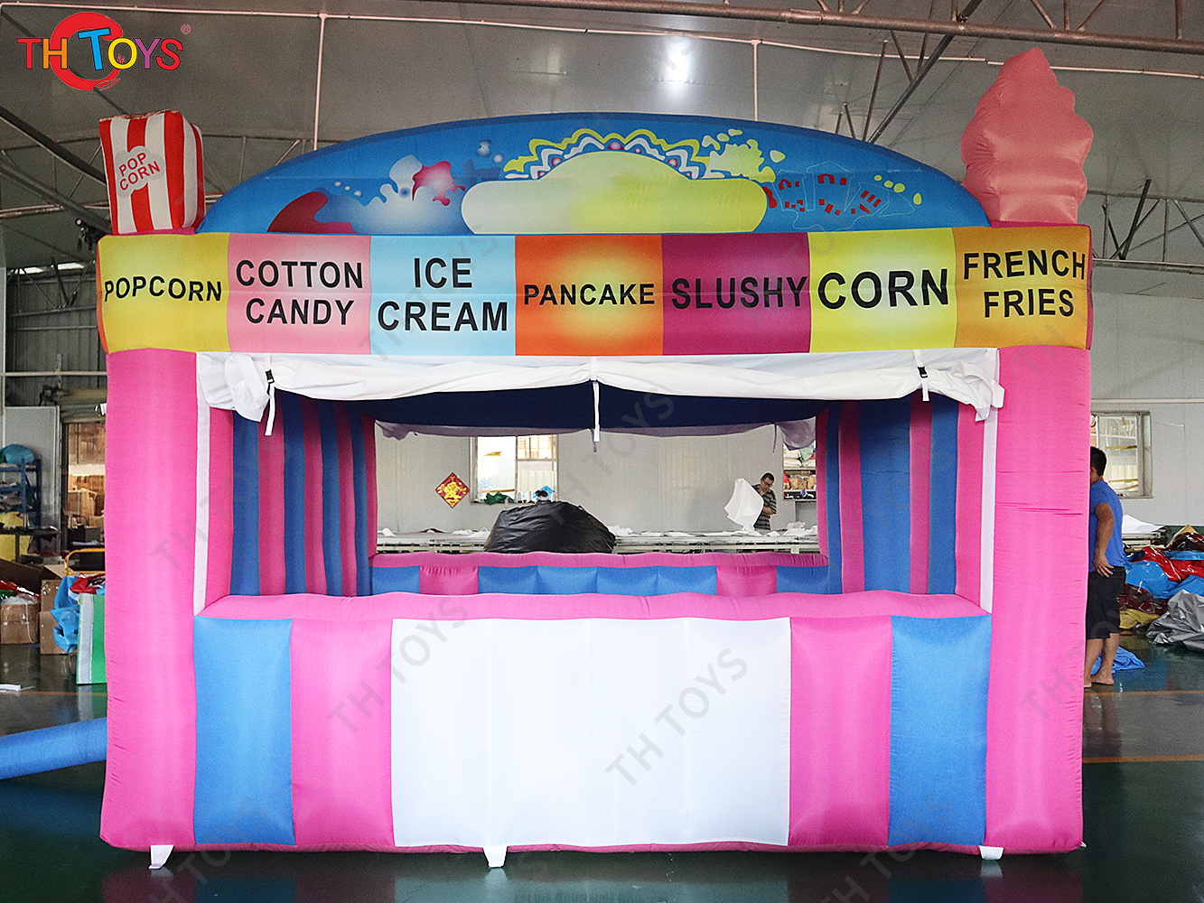 Commercial Inflatable Concession Stand Carnival Inflatable Treat Shop Food Popcorn Kettle Ice Cream Drink Bar Tent Booth