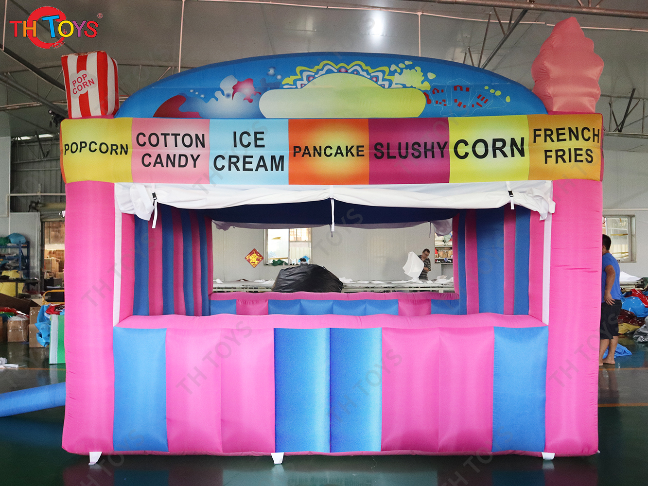 Commercial Inflatable Concession Stand Carnival Inflatable Treat Shop Food Popcorn Kettle Ice Cream Drink Bar Tent Booth
