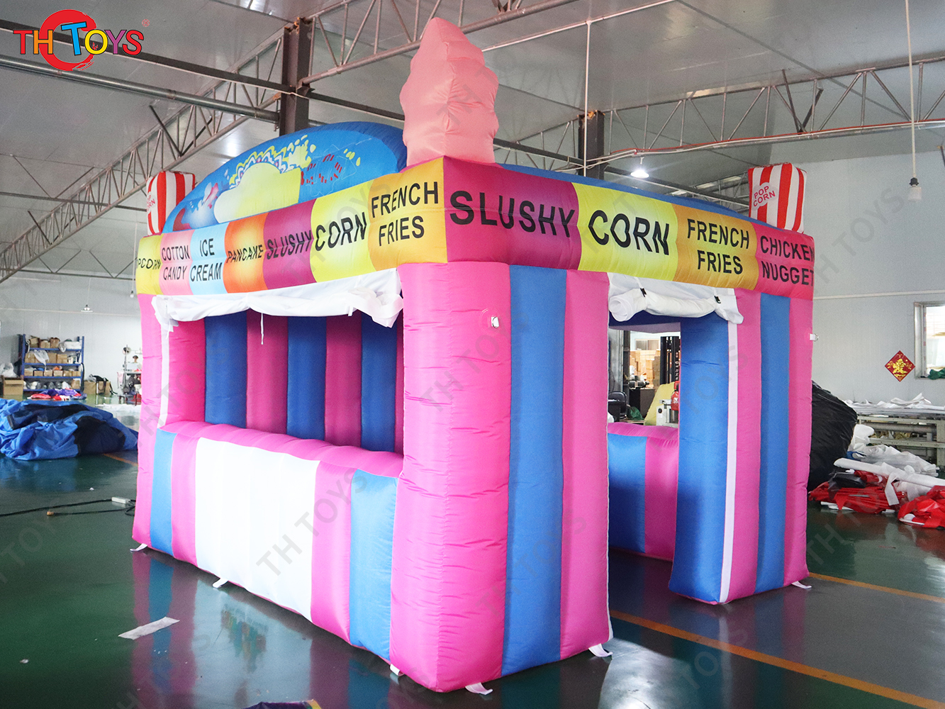 Commercial Inflatable Concession Stand Carnival Inflatable Treat Shop Food Popcorn Kettle Ice Cream Drink Bar Tent Booth