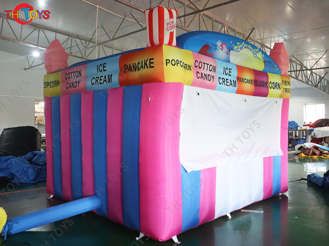 Commercial Inflatable Concession Stand Carnival Inflatable Treat Shop Food Popcorn Kettle Ice Cream Drink Bar Tent Booth
