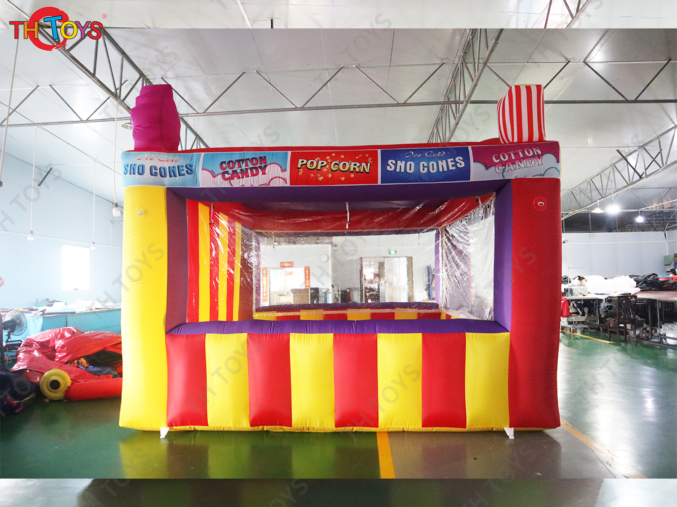 4x4m Fast Food Booth Inflatable Carnival Treat Shop/ Inflatable Concession Stand/Popcorn Ice Cream Tickets Selling Booth Tent