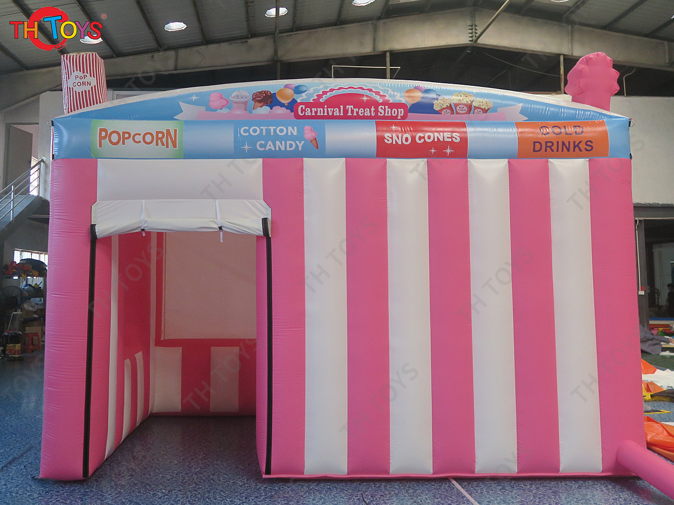 Free Air Shipping! 5x3x3mH Inflatable Snack Booth Food or Ticket Selling Carnival Treat Shop Candy Cabin Tent for Sale