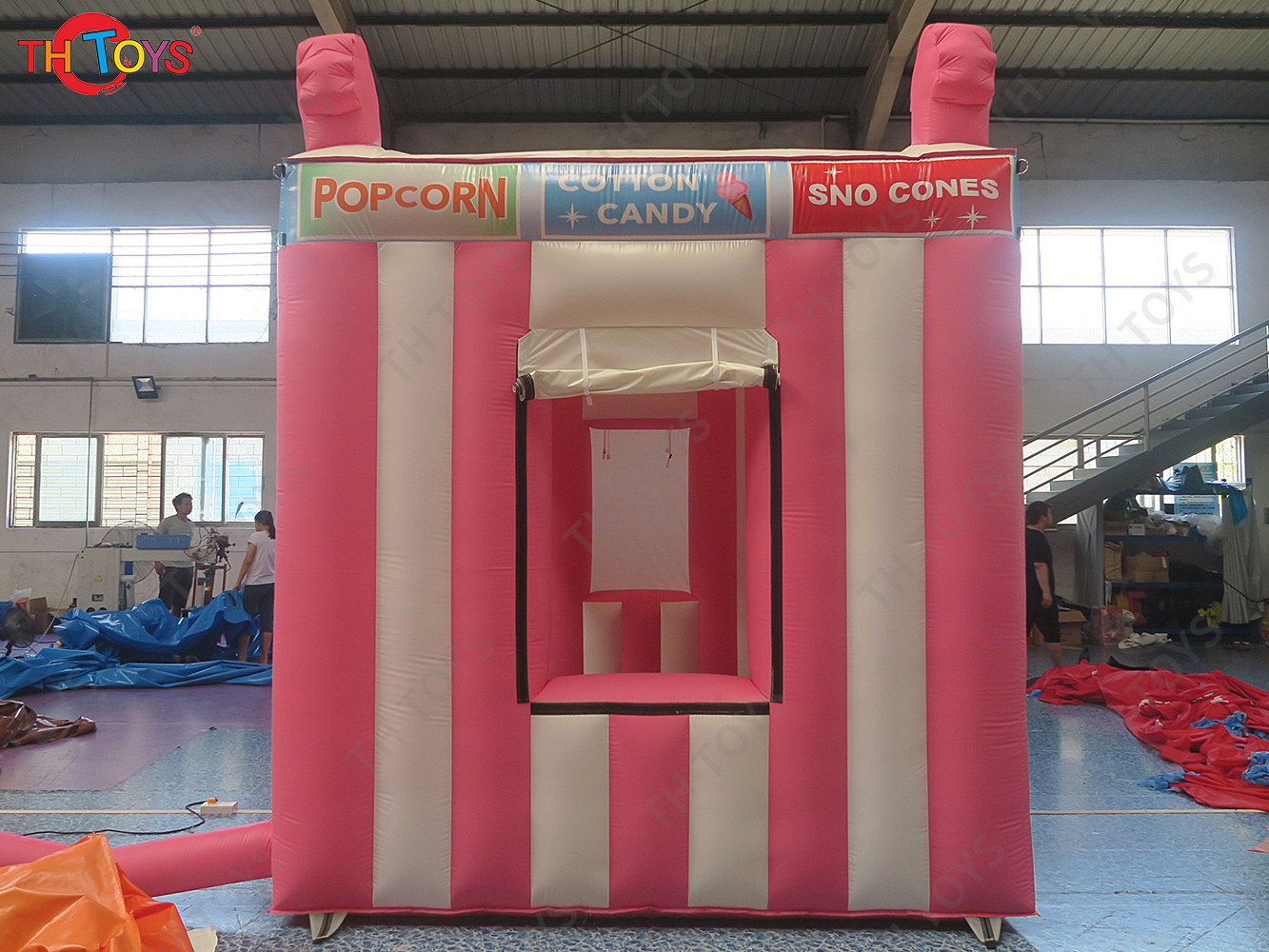 Free Air Shipping! 5x3x3mH Inflatable Snack Booth Food or Ticket Selling Carnival Treat Shop Candy Cabin Tent for Sale