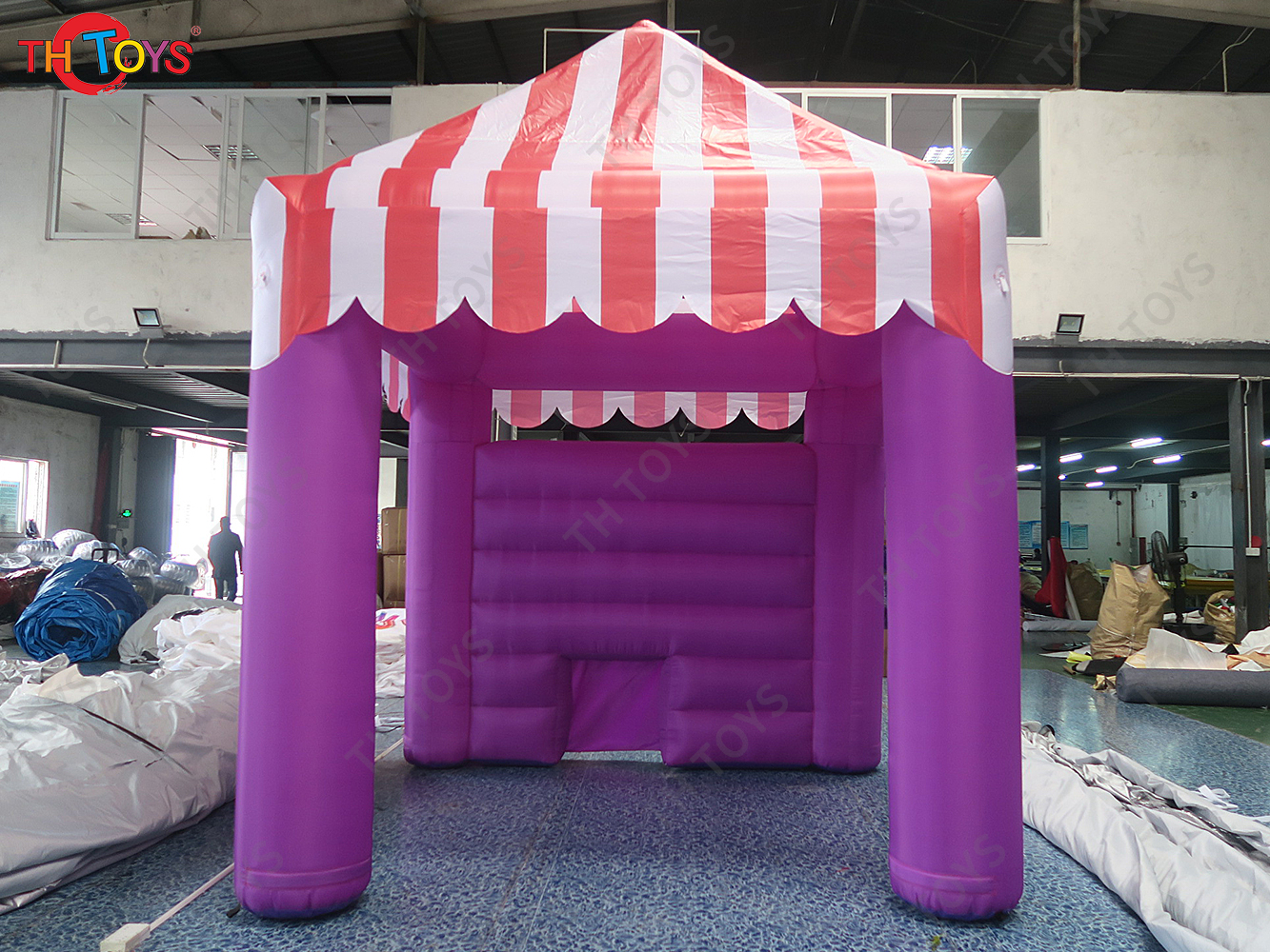 Free Ship to Door 3x3m Purple Inflatable Snack Food Kiosk Booth Tent Carnival Outdoors Promotional Shelter for Sale