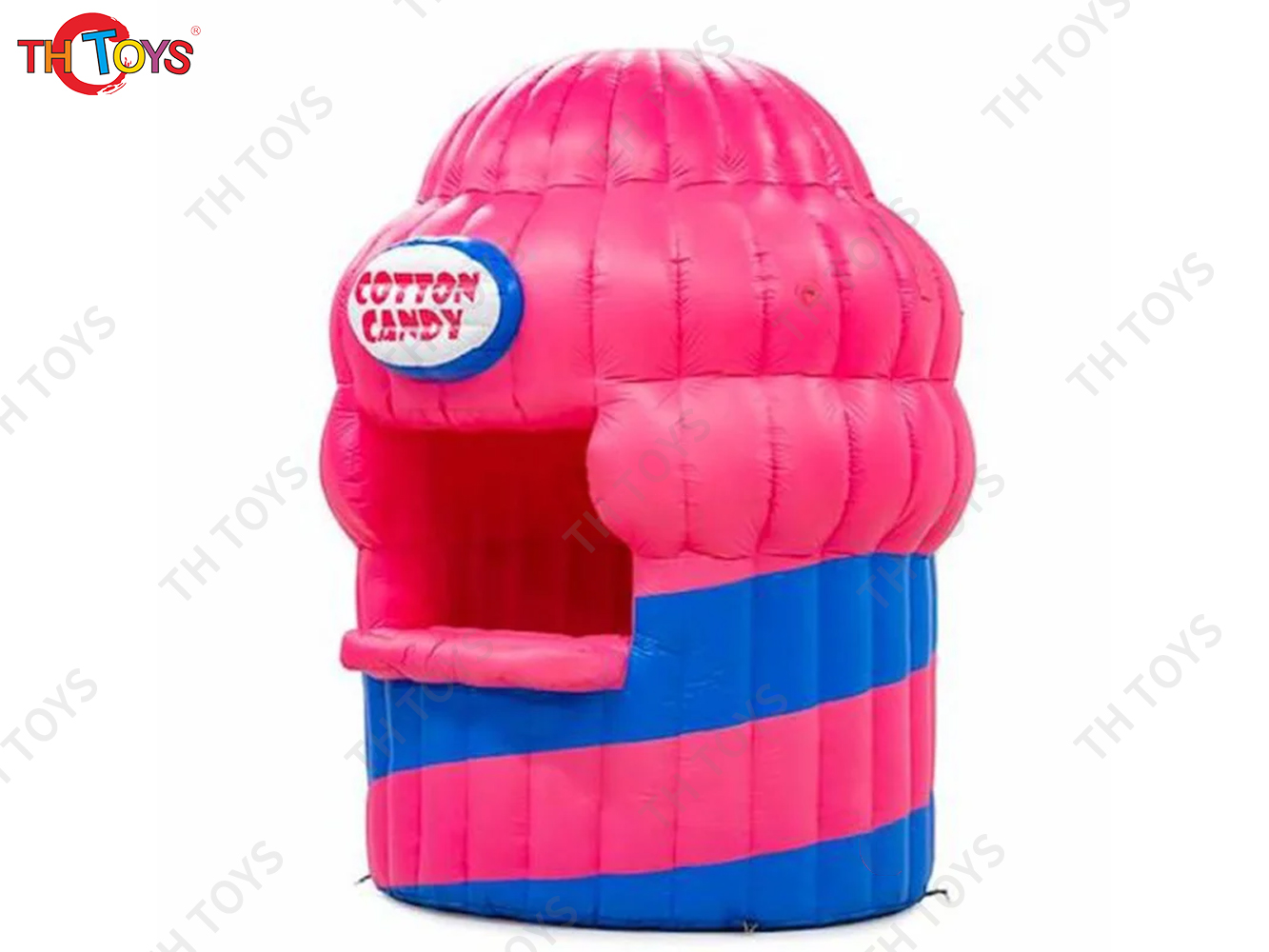 Free air shipping, custom outdoor Cotton candy inflatable booth for carnival activity, pink inflatable snack tent