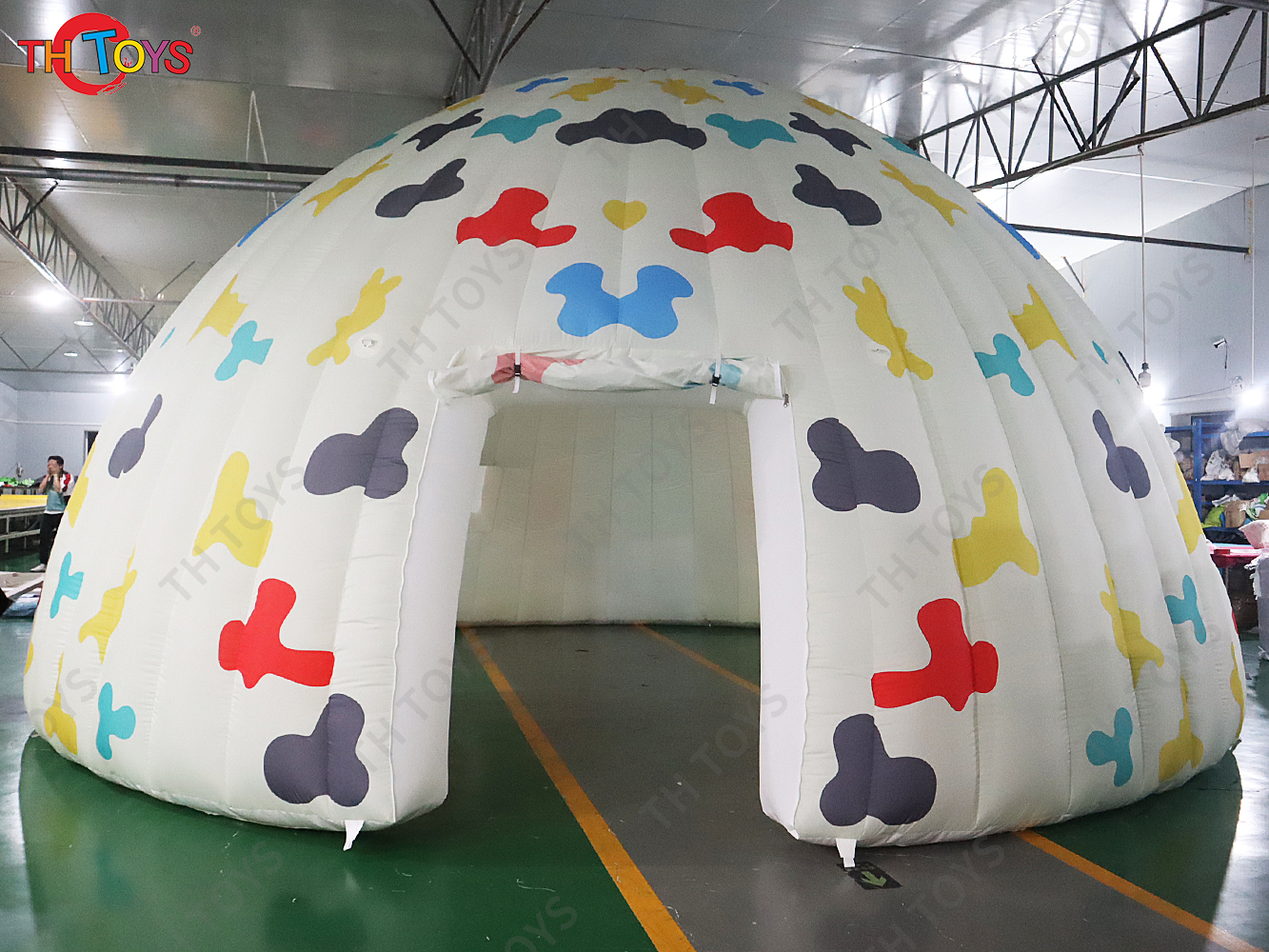 5m/6m/8m Custom Full Printing Outdoor Portable Inflatable Igloo tent, inflatable party dome tent