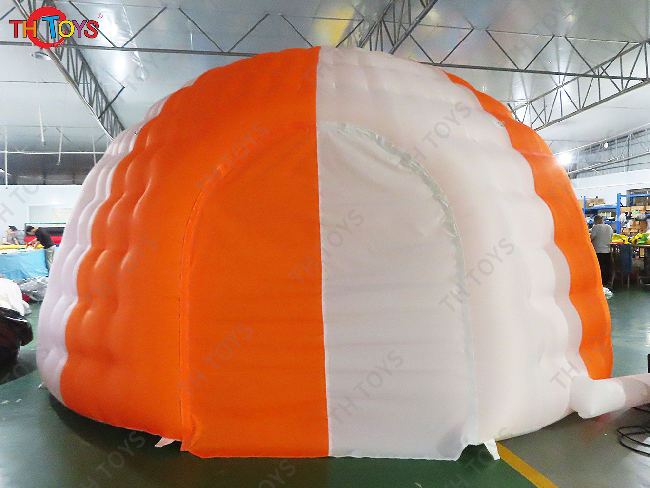 Free Door Shipping Outdoor 5m Dia Blue Inflatable Dome Tent Tunnel Tents for Lawn Events on Sale