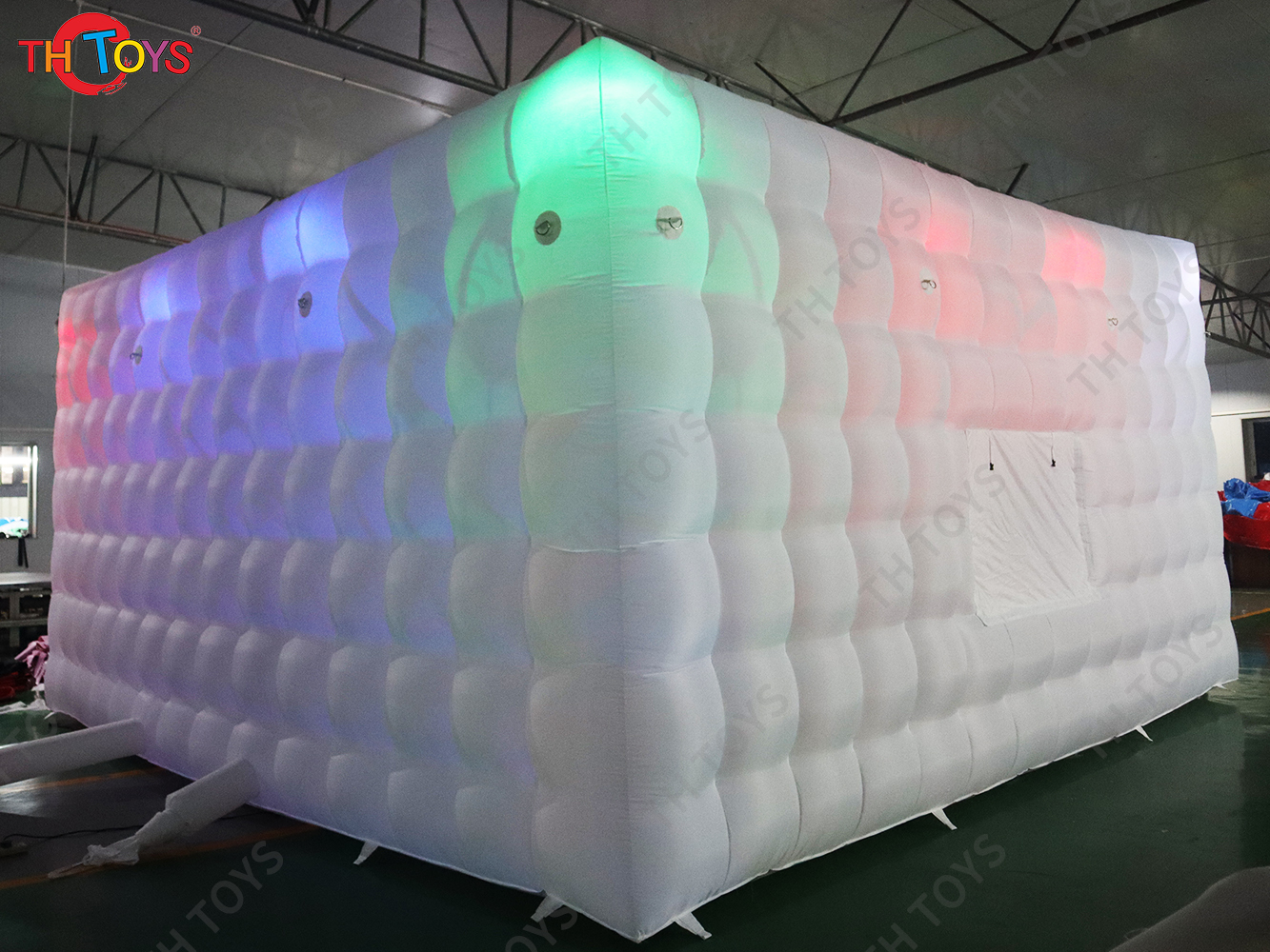 free air ship to door! 6x6m 20x20ft inflatable tent, white wedding cube house inflatable marquee tent nightclub with LED light