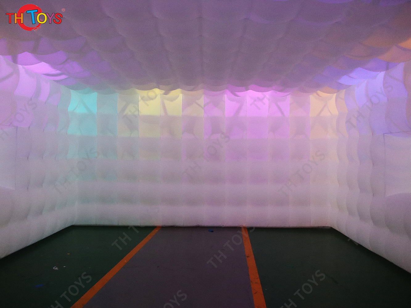 free air ship to door! 6x6m 20x20ft inflatable tent, white wedding cube house inflatable marquee tent nightclub with LED light