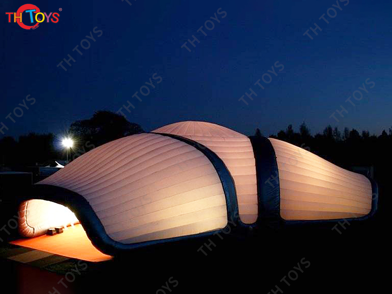 Free Air Shipping to Door 15x8x5mH White Giant Inflatable Igloo Large Dome Tent for Sale
