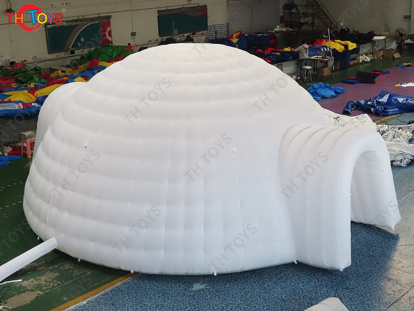 2 doorsled lighting 10m inflatable igloo dome tent new design inflatable bubble tent with led light