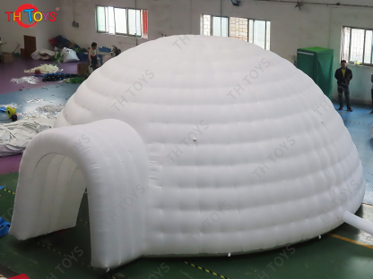 2 doorsled lighting 10m inflatable igloo dome tent new design inflatable bubble tent with led light
