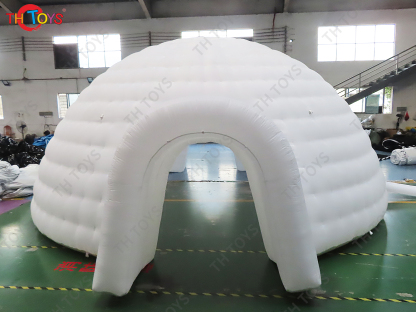 2 doorsled lighting 10m inflatable igloo dome tent new design inflatable bubble tent with led light